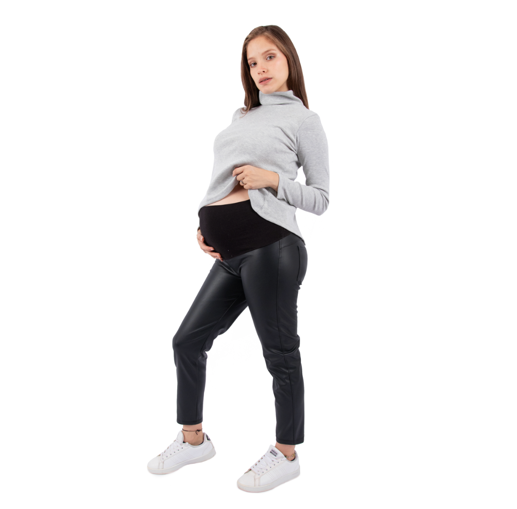 Pantalón de cuerina de maternidad (invierno)