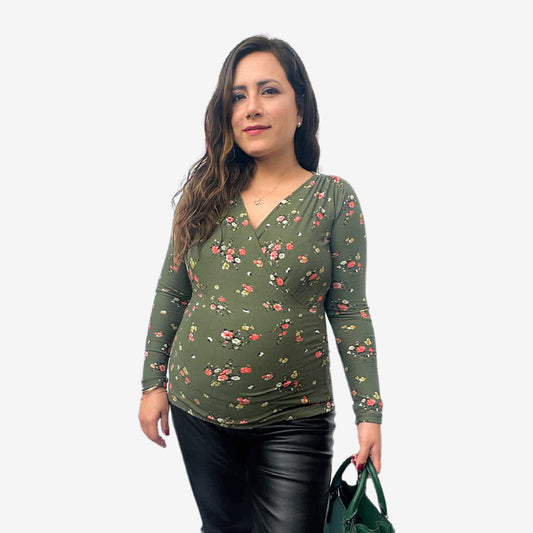 Blusa Rio (verde flores)